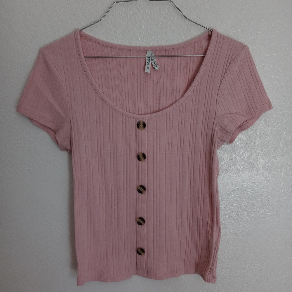 Crop top junior button down set